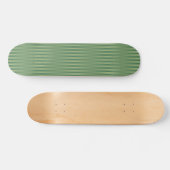 Eenvoudige  Olive Sage Groene Gradient Gestreept Persoonlijk Skateboard (Horizontaal)
