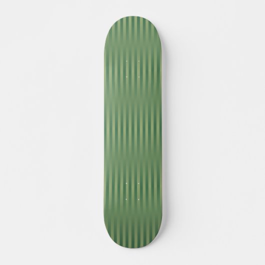 Eenvoudige  Olive Sage Groene Gradient Gestreept Persoonlijk Skateboard (Voorkant)