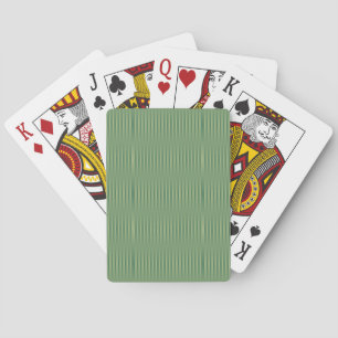 Eenvoudige Olive Sage Groene Gradient Gestreept Pokerkaarten