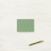 Eenvoudige  Olive Sage Groene Gradient Gestreept Post-it® Notes (Op bureau)
