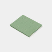 Eenvoudige  Olive Sage Groene Gradient Gestreept Post-it® Notes (Schuin)