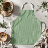 Eenvoudige Olive Sage Groene Gradient Gestreept Schort