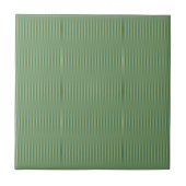 Eenvoudige Olive Sage Groene Gradient Gestreept Tegeltje (Voorkant)