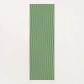 Eenvoudige Olive Sage Groene Gradient Gestreept Yogamat (Achterkant)