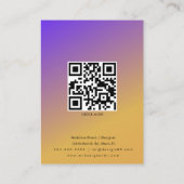 Eenvoudige ombre Artisan die DisplayCard verdient Contactkaartje (Achterkant)