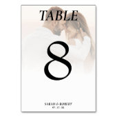 Eenvoudige Ombre Wit Foto Bruiloft Receptie Kaart (Voorkant)