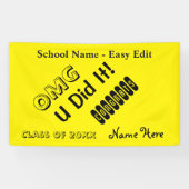 Eenvoudige OMG-congraties bewerken Spandoek (Horizontaal)