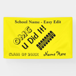 Eenvoudige OMG-congraties bewerken Spandoek