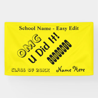 Eenvoudige OMG-congraties bewerken Spandoek