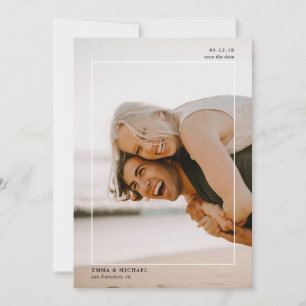 Eenvoudige omhulde foto save the date