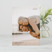 Eenvoudige omhulde foto save the date (Staand voorkant)