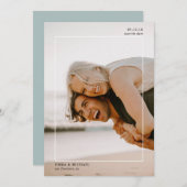 Eenvoudige omhulde foto save the date (Voorkant / Achterkant)