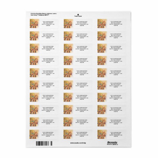 Eenvoudige omloop etiket (Full Sheet)