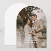 Eenvoudige omrande Save the Date-uitnodiging Kaart (Voorkant / Achterkant)
