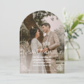 Eenvoudige omrande Save the Date-uitnodiging Kaart (Staand voorkant)