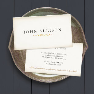 Eenvoudige  ondernemer Rustic Aged Gentlemen Visitekaartje