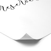 Eenvoudige ondertekeningstabel gereserveerd poster (Hoek)