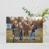 Eenvoudige One Photo White Typography Family Updat Feestdagenkaart (Staand voorkant)