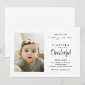 Eenvoudige ONEderful foto Verjaardag Kaart (Voorkant / Achterkant)