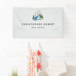 Eenvoudige onroerend goed spandoek