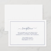 Eenvoudige ontvangst bruiloft informatiekaartje (Voorkant / Achterkant)