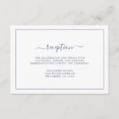 Eenvoudige ontvangst bruiloft informatiekaartje (Voorkant)