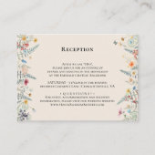 Eenvoudige ontvangst van Wildflower Fern beige bru Informatiekaartje (Voorkant)