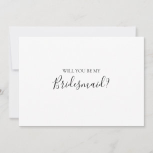 Eenvoudige ontwerpkaart voor elegant Bridesmaid Kaart