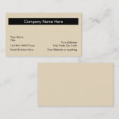 Eenvoudige ontwerpopmaak visitekaartje