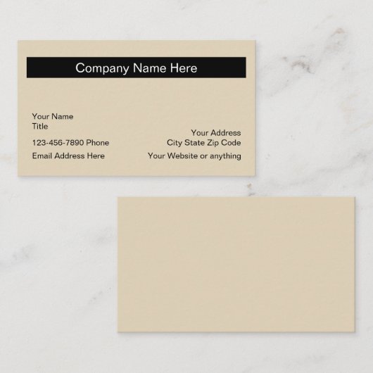 Eenvoudige ontwerpopmaak visitekaartje (Voorkant / Achterkant)