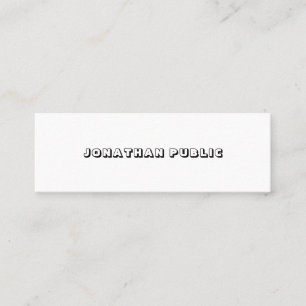 Eenvoudige ontwerpsjabloon Elegant Minimalistisch Mini Visitekaartje