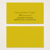 Eenvoudige ontwerpvrije Drink Visitekaartjes (Voorkant /achterkant)