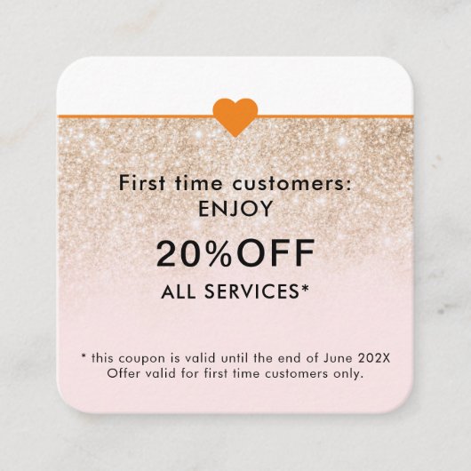 Eenvoudige oogsalon kortingskaartje (Voorkant)