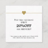 Eenvoudige oogsalon kortingskaartje (Voorkant)