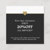 Eenvoudige oogsalon kortingskaartje (Voorkant)