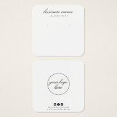 Eenvoudige, oorbare juwelenkaart vierkante visitekaartjes (Voorkant /achterkant)