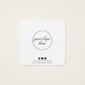 Eenvoudige, oorbare juwelenkaart vierkante visitekaartjes (Achterkant)