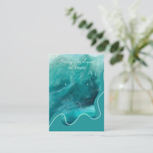 Eenvoudige Oorbel Houder Designer Sieraden Display Visitekaartje (Staand voorkant)