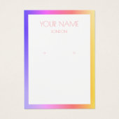 Eenvoudige oorenkaart met kleurrijke rand visitekaartje (Voorkant)