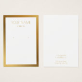 Eenvoudige oorsparantie met gouden rand visitekaartje (Voorkant /achterkant)