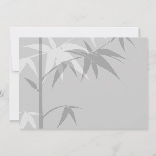 Eenvoudige oosterse bamboe boom moderne Chinese br Kaart (Achterkant)