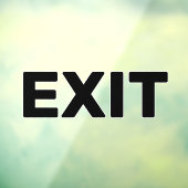 Eenvoudige op maat gemaakte exit-vensterfolie raamsticker (Vel 3)