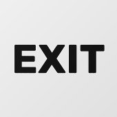 Eenvoudige op maat gemaakte exit-vensterfolie raamsticker (Vel)