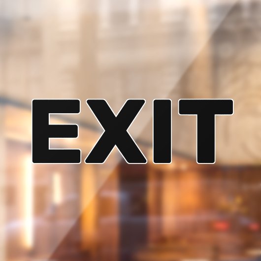 Eenvoudige op maat gemaakte exit-vensterfolie raamsticker (Vel 2)