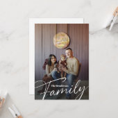 Eenvoudige op maat gemaakte familiefoto kaart (Voorkant / Achterkant in situ)