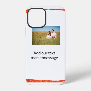 eenvoudige op maat gemaakte kleurrijke voeg je fot iPhone 12 hoesje