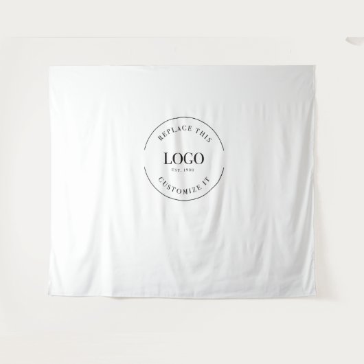 Eenvoudige op maat gemaakte logo-achtergrond Bedri Wandkleed (Voorkant (horizontaal))