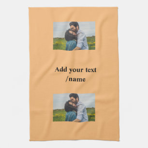 eenvoudige, op maat gemaakte monogram     theedoek