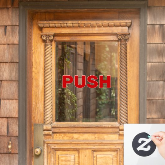 Eenvoudige op maat gemaakte push raam sticker (Huis Deur)