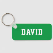 Eenvoudige, op maat gesneden groene rugzak sleutelhanger (Achterkant)